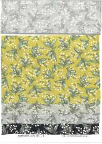 KTS7135 برودكلوث بطباعة قطة بأزهار صغيرة[Textile / Fabric] Cotton Kobayashi صور إضافية