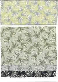 KTS7135 برودكلوث بطباعة قطة بأزهار صغيرة[Textile / Fabric] Cotton Kobayashi صور إضافية