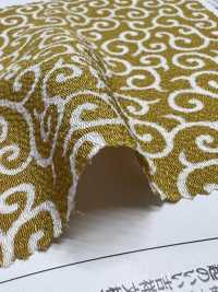 KKP3338-D-KARAKUSA Ninokoshi Chirimen® بنقشة الأرابيسك[نسيج / قماش] Uni Textile (Komon Kobo) صور إضافية