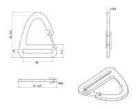HH163 Arutika خطاف مشبك مثلث[أبازيم وحلقات] Trimmers صور إضافية