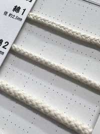 C2 حبل من مادة طبيعية PART1 قطن 2 حبل دائري مع قلب 3.0mm[Ribbons, Tapes, And Cords] Cordon صور إضافية