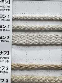 LR3 حبل من مواد طبيعية PART2 كتان/رايون 3 رباط شد للحقائب 8.5mm[Ribbons, Tapes, And Cords] Cordon صور إضافية