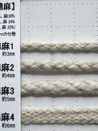 CL2 حبل طبيعي PART2 قطن/كتان 2 حبل دائري 4.0mm[الأشرطة، والأشرطة القماشية، والحبال] كوردون صور إضافية