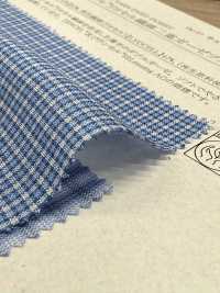 14425 شاش مزدوج من القطن/TENCEL™ Lyocell 60s بنقشة كاروهات زرقاء[Textile / Fabric] SUNWELL صور إضافية