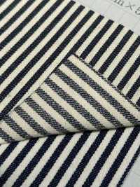W1027 قطن مخطط عريض هيكوري دينم 7oz[Textile / Fabric] Yoshiwa Textile صور إضافية
