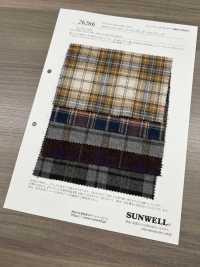 26266 30/2 قطن ميلانج بنمط عظم السمك كاروهات تارتان[Textile / Fabric] SUNWELL صور إضافية