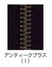 5SGWIC-SLSB-B سحاب EXCELLA® موصل طرفًا بطرف، المقاس 5، نحاس أصفر عتيق، طرف مغلق، مزدوج[Zipper] YKK صور إضافية