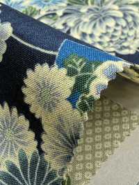 850561 لوزة مصبوغة بالنيلي بنمط ياباني: أقحوان المروحة في بحر من السحب[Textile / Fabric] VANCET صور إضافية