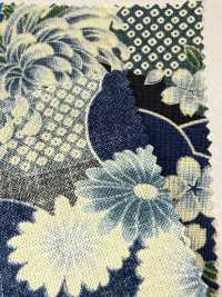 850561 لوزة مصبوغة بالنيلي بنمط ياباني: أقحوان المروحة في بحر من السحب[Textile / Fabric] VANCET صور إضافية