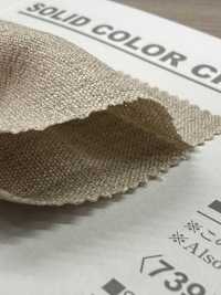 B7395Z شامبراي لينو مطاطي بمظهر الكتان، نصف مطوي[Textile / Fabric] VANCET صور إضافية