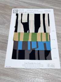 KKP9144-W-SB-278 ساتان هامر مطاطي بعرض واسع مخطط ممشط[نسيج / قماش] Uni Textile (Komon Kobo) صور إضافية