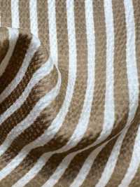 KKP9144-W-SB-31 ساتان مطروق مطاطي بعرض عريض مخطط[نسيج / قماش] Uni Textile (Komon Kobo) صور إضافية
