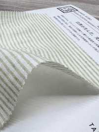 KYC443-2 بيكيه بخطوط أفقية مصبوغ بالخيط بمزيج كتان Takashima Chijimi[نسيج / قماش] Uni Textile (Komon Kobo) صور إضافية