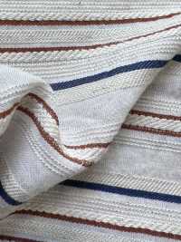 KYC667-55-1 قطن رايون كتان دابي بخطوط أفقية متعددة[Textile / Fabric] Uni Textile (Komon Kobo) صور إضافية