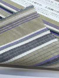 KYC673-W-1 قطن رايون كتان دوبى بشرائط أفقية متعددة وعرض واسع[Textile / Fabric] Uni Textile (Komon Kobo) صور إضافية