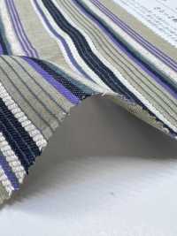 KYC673-W-1 قطن رايون كتان دوبى بشرائط أفقية متعددة وعرض واسع[Textile / Fabric] Uni Textile (Komon Kobo) صور إضافية