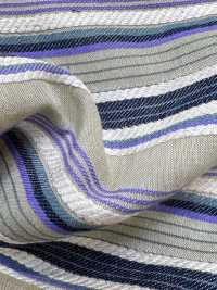 KYC673-W-1 قطن رايون كتان دوبى بشرائط أفقية متعددة وعرض واسع[Textile / Fabric] Uni Textile (Komon Kobo) صور إضافية