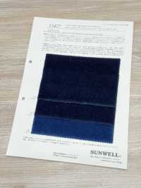 13477 كوردروي إنديجو مغسول مطاطي 21 خطًا[Textile / Fabric] SUNWELL صور إضافية