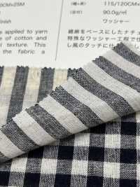 59992 C/L نيبي سلوب إكرو بنقشة مربعات وخطوط[Textile / Fabric] VANCET صور إضافية