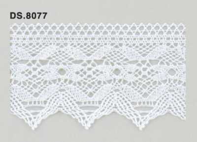 DS8077 دانتيل تورسيون، دانتيل عريض خفيف الوزن، عرض 59 مم