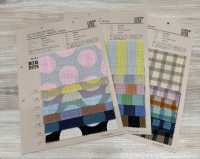 83194 بنمط سلوب يشبه الكتان، منقط ثنائي اللون، مخطط، ومربعات[Textile / Fabric] VANCET صور إضافية