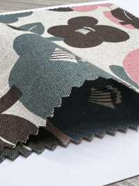 1027-700-1 كانفاس قطن وكتان بنقشة زهرة هندسية[Textile / Fabric] HOKKOH صور إضافية