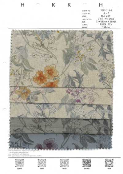 7027-710-3 CL Sheeting زهور نباتية