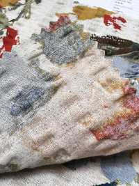 7027-740-1 قماش شيتينغ من القطن والكتان بملمس متموج ونقشة زهور[Textile / Fabric] HOKKOH صور إضافية