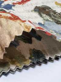7027-740-1 قماش شيتينغ من القطن والكتان بملمس متموج ونقشة زهور[Textile / Fabric] HOKKOH صور إضافية