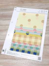 AP65801 كوردروي بطباعة نقاط ومربعات (رول كامل)[Textile / Fabric] COSMO TEXTILE صور إضافية