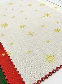 AP65802 قماش شيتينغ مطبوع عيد ميلاد مجيد GOLD (رول)[Textile / Fabric] COSMO TEXTILE صور إضافية