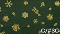 AP65802 قماش شيتينغ مطبوع عيد ميلاد مجيد GOLD (رول)[Textile / Fabric] COSMO TEXTILE صور إضافية