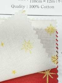 AP65802 قماش شيتينغ مطبوع عيد ميلاد مجيد GOLD (رول)[Textile / Fabric] COSMO TEXTILE صور إضافية