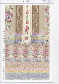 RU2530 RURU BOUQUET قماش شيتنج مطبوع بإكليل ورد (رول)[نسيج / قماش] COSMO TEXTILE صور إضافية