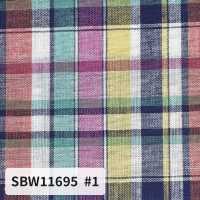 SBW11695 مربعات مدراس قطن/كتان[نسيج / قماش] SHIBAYA صور إضافية