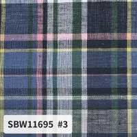 SBW11695 مربعات مدراس قطن/كتان[نسيج / قماش] SHIBAYA صور إضافية