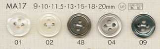 MA17 DAIYA BUTTONS زر بوليستر بمظهر الصدف
