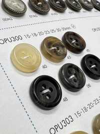 OPU300 زر بأربع فتحات مع حافة، مصنوع من راتنج اليوريا[أزرار] DAIYA BUTTON صور إضافية
