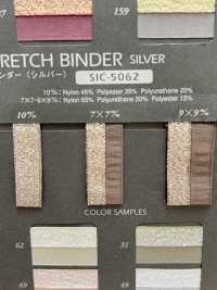 SIC-5062 شريط ربط مطاطي معدني (فضي)[Ribbons, Tapes, And Cords] SHINDO(SIC) صور إضافية