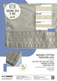 SIC-7320 دانتيل تورشون قطني عضوي / 12 مم[Lace] SHINDO(SIC) صور إضافية