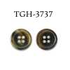 TGH3737 زر من قرن جاموس مائي طبيعي بأربع ثقوب