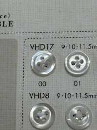 VHD17 DAIYA BUTTONS زر بوليستر بمظهر الصدف مقاوم للصدمات من سلسلة HYPER DURABLE[أزرار] DAIYA BUTTON صور إضافية