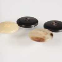 EXH-100 أزرار للبدل والجاكيتات والمعاطف، مصنوعة من قرن الجاموس المائي الطبيعي Yamamoto(EXCY) صور إضافية