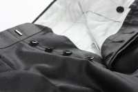 GXPWS1 بدلة رمادية داكنة سادة مزدوجة الصدر من قماش DORMEUIL[منتجات الملابس] Yamamoto(EXCY) صور إضافية