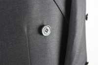 GXPWS1 بدلة رمادية داكنة سادة مزدوجة الصدر من قماش DORMEUIL[منتجات الملابس] Yamamoto(EXCY) صور إضافية