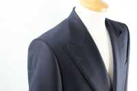GXPWJ1 جاكيت مزدوج الصدر بلون كحلي سادة باستخدام قماش DORMEUIL[منتجات الملابس] Yamamoto(EXCY) صور إضافية