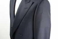 GXPWJ1 جاكيت مزدوج الصدر بلون كحلي سادة باستخدام قماش DORMEUIL[منتجات الملابس] Yamamoto(EXCY) صور إضافية