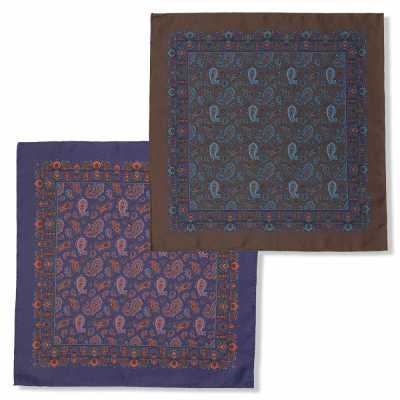 RKC-3241 EXCY FORMAL منديل جيب حريري بطبعة بايسلي