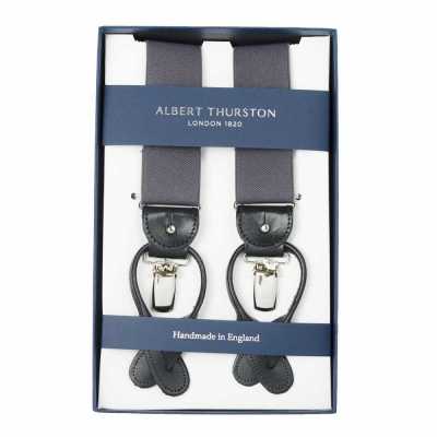 AT-DARKGREY ALBERT THURSTON حمالات رمادي داكن مطاطي (مطاط) 2in1