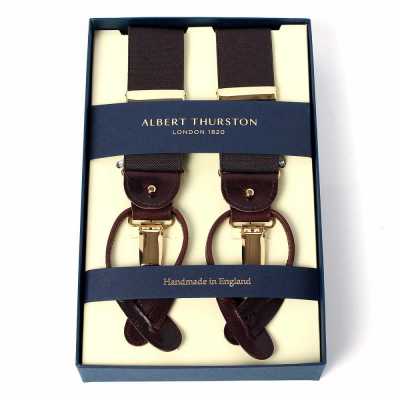 AT-BROWN-XL حمالات Albert Thurston بنية مرنة مقاس XL